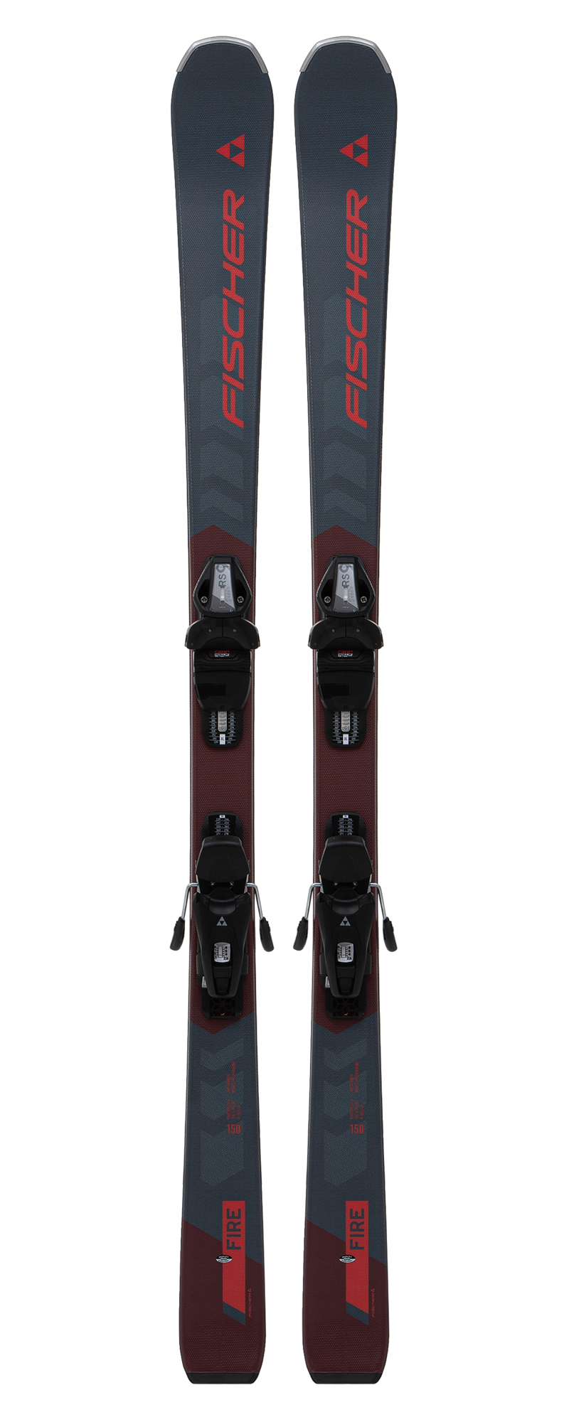 Горные лыжи с креплениями FISCHER RC FIRE + RS9 Solid black/Black