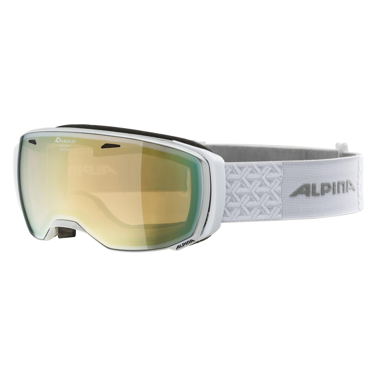 Очки горнолыжные ALPINA Estetica Q-Lite Pearlwhite Gloss/Q-Lite Mandarin Sph. S2