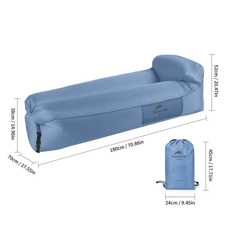 Диван надувной Naturehike 20Fcd-Double Layer Portable Air Sofa With Pillow Orange