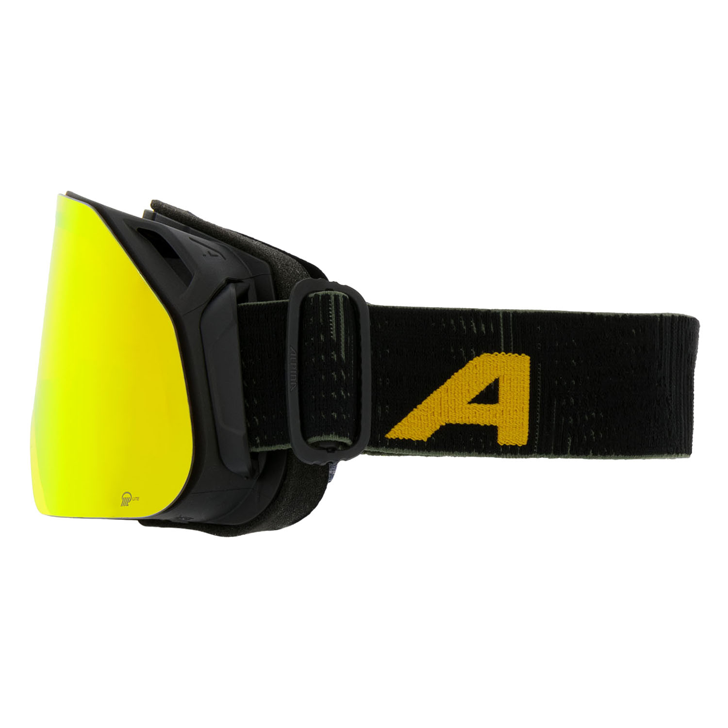 Очки горнолыжные ALPINA Blackcomb Q-Lite Black-Yellow Matt/Q-Lite Orange S2