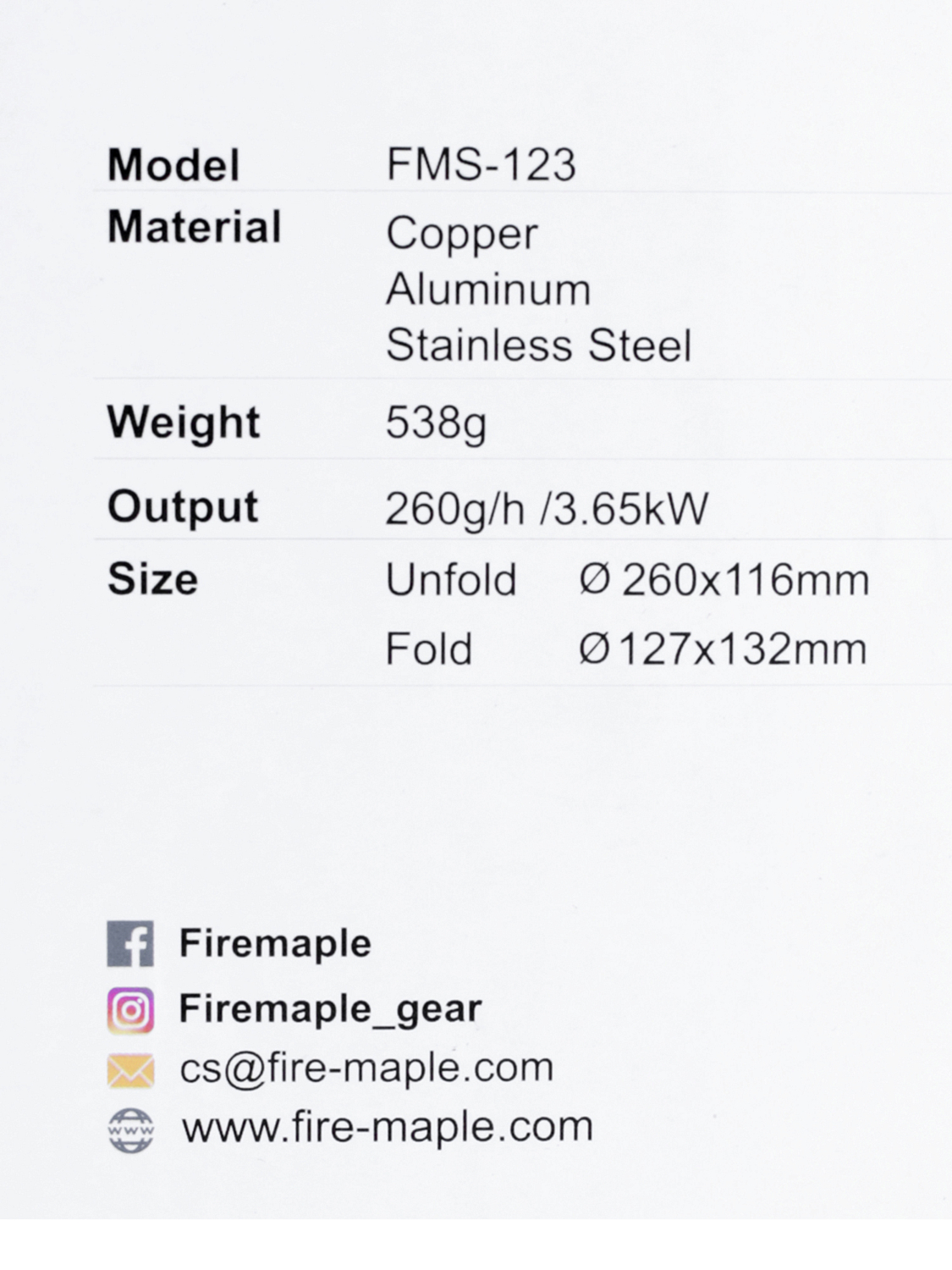 Горелка газовая FireMaple Fms-123