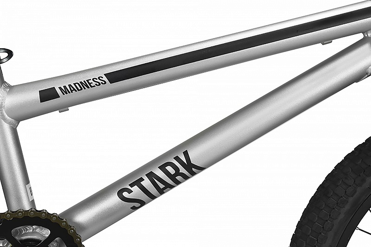 Велосипед Stark Madness Bmx Race 2022 серебристый/черный
