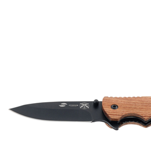 Нож Stinger Knives 120 мм рукоять дерево/сталь Чёрный/Коричневый