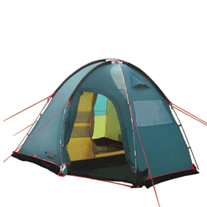 Палатка кемпинговая BTrace Dome 3 Зеленый/Бежевый