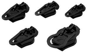 Набор бегунков для молнии ZlideOn Narrow Zipper XS, M, L, XL, Waterproof Zipper L Black