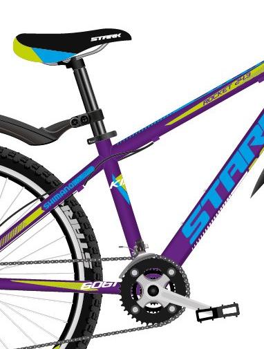 Велосипед Stark Rocket 24.3 HD 2018 purple/green/light blue