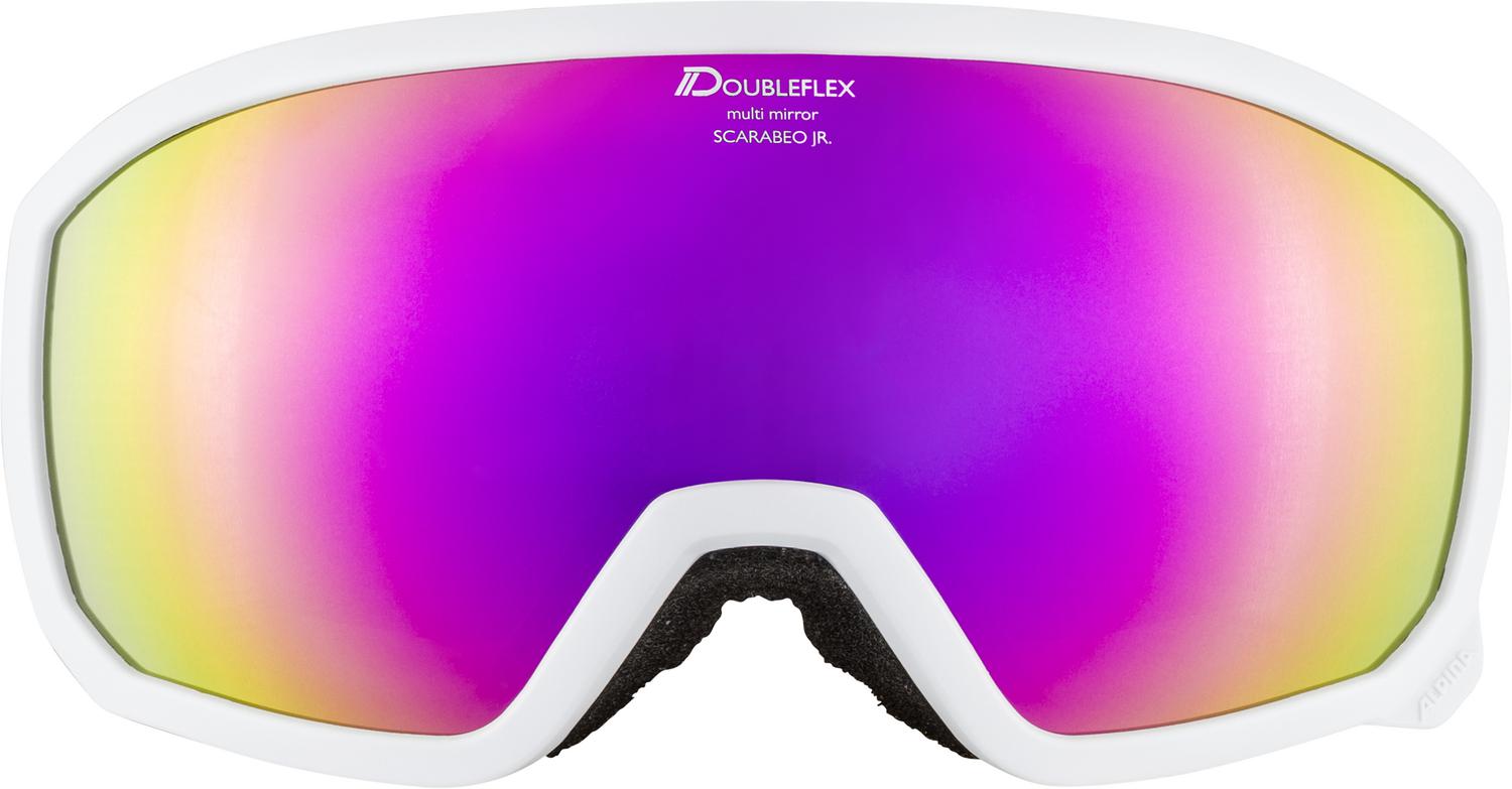 Очки горнолыжные Alpina 2020-21 Scarabeo Jr. HM White /Pink sph.