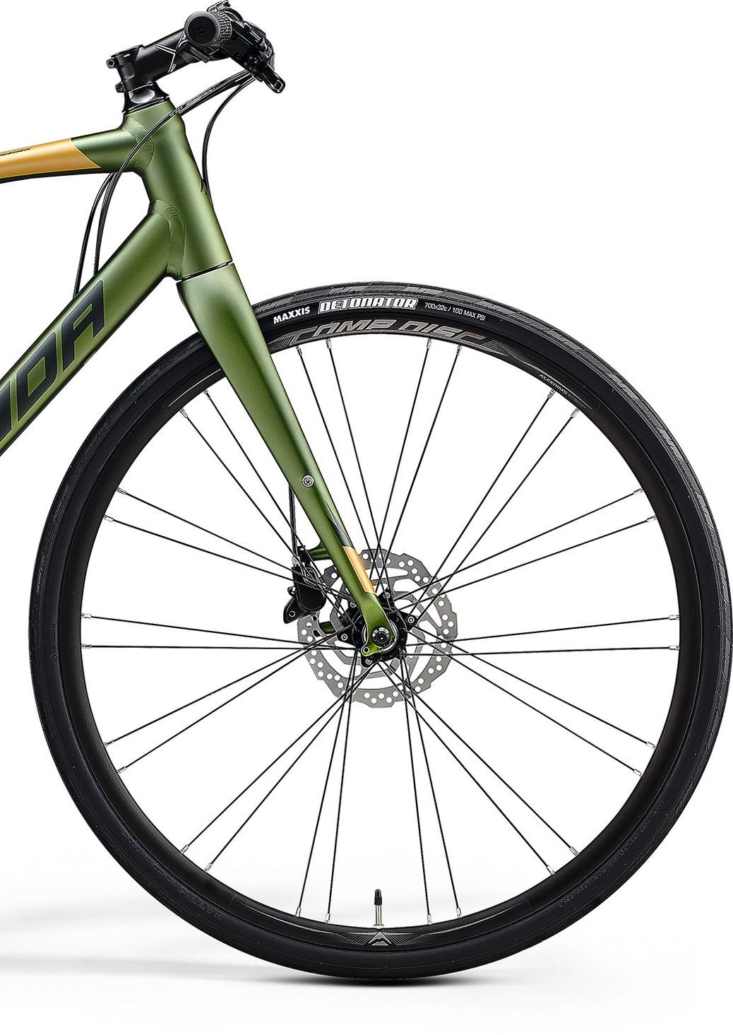 Велосипед MERIDA Speeder 100 2020 Matt Fog Green/Dark Green/Gold