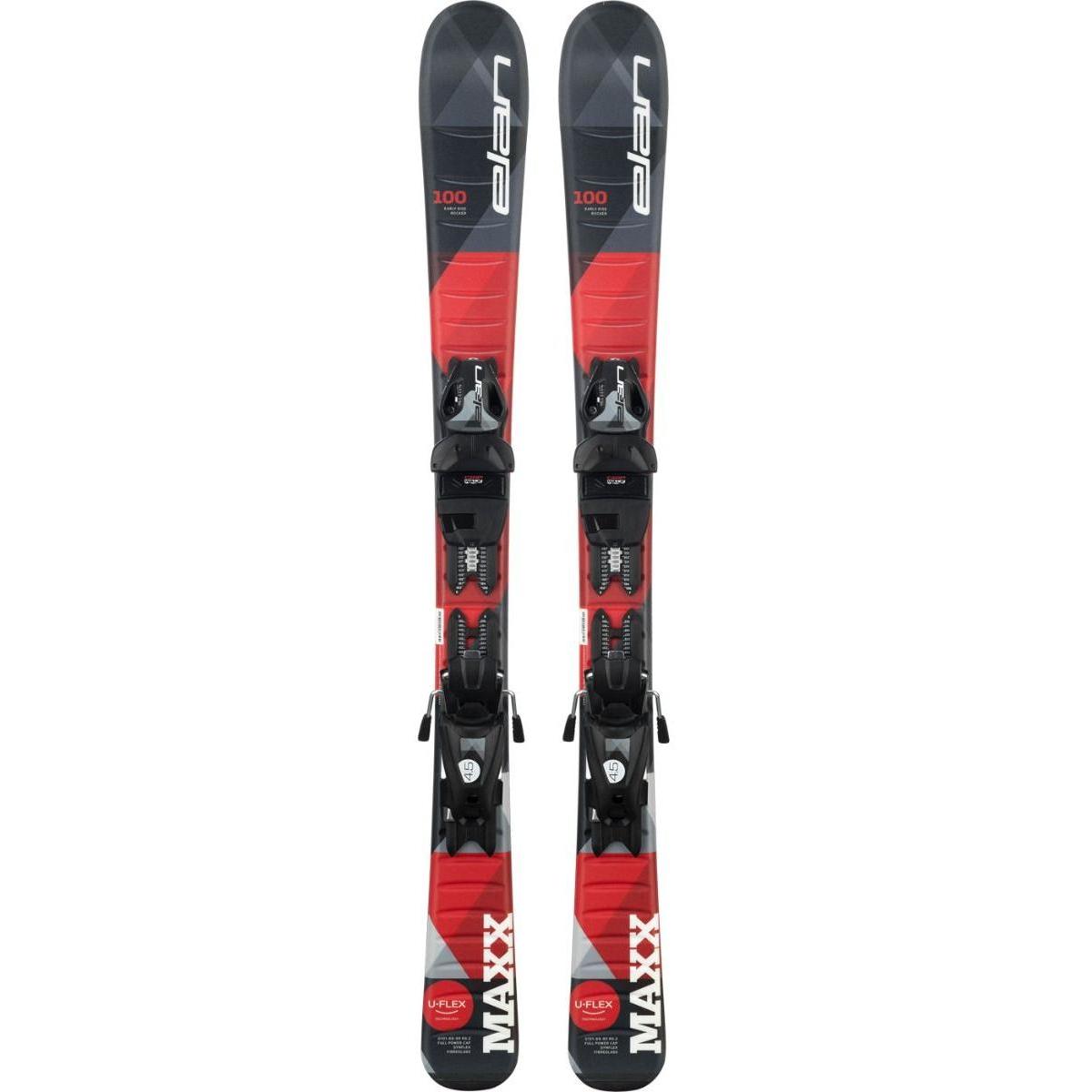 Горные лыжи с креплениями ELAN 2019-20 Maxx Red Qs 100-120 + EL 4.5 Shift