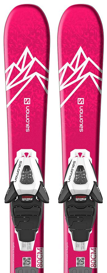 Горные лыжи с креплениями SALOMON 2020-21 E QST LUX Jr XS+ C5 GW Black/White J75