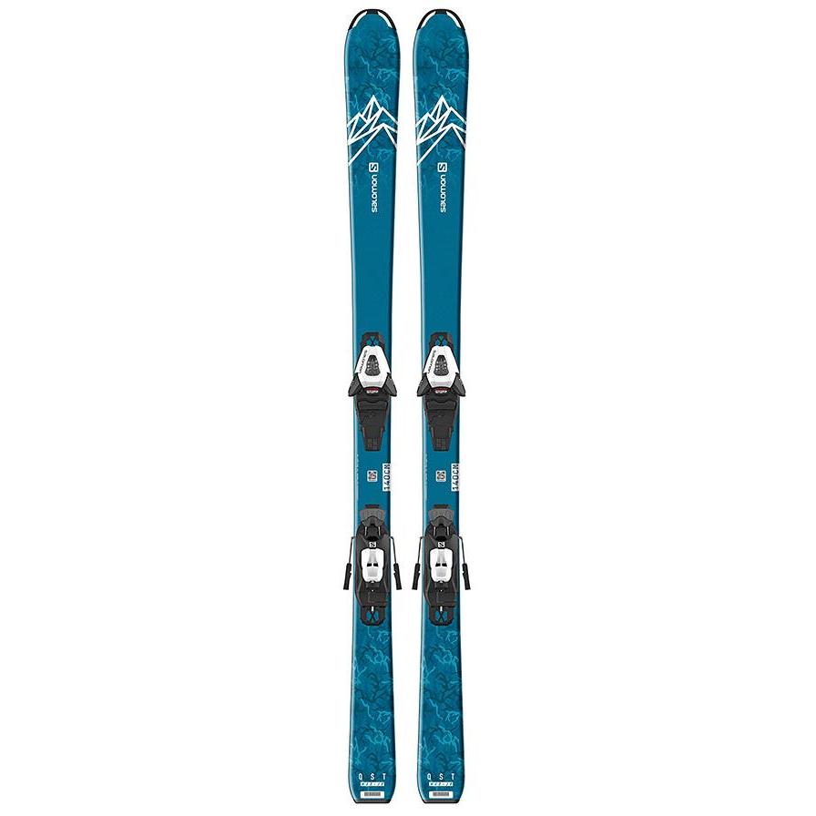 Горные лыжи с креплениями SALOMON 2020-21 E QST MAX Jr M + L6 GW Black/White J2 80
