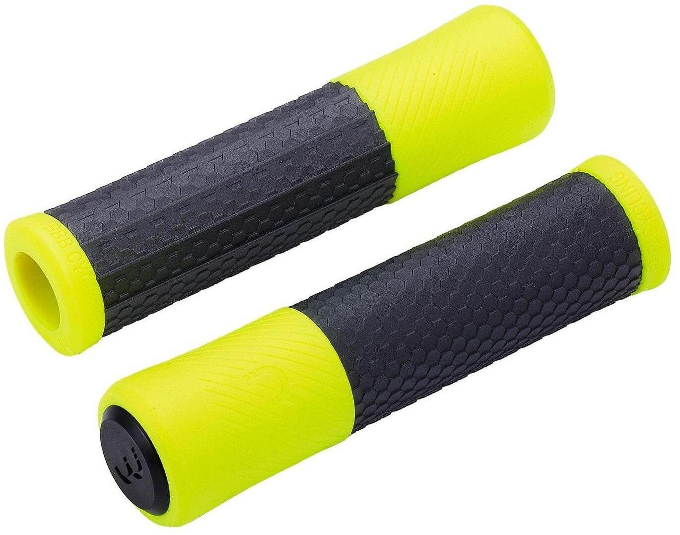 black and yellow bike grips