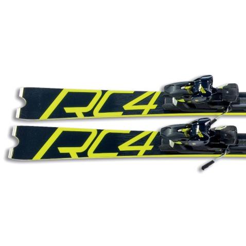 Горные лыжи с креплениями Fischer 2018-19 RC4 WC SC RACETRACK \ RC4 Z12 GW POWERRAIL BRAKE 85 [F] черн./син./желт.