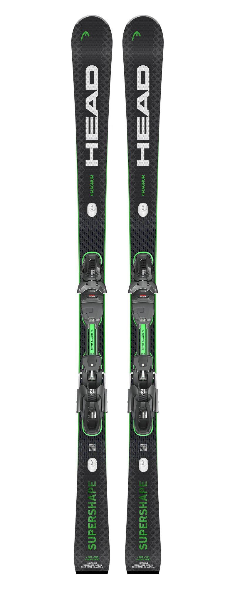 Горные лыжи с креплениями HEAD Supershape e-Magnum+PRD 12 GW Black