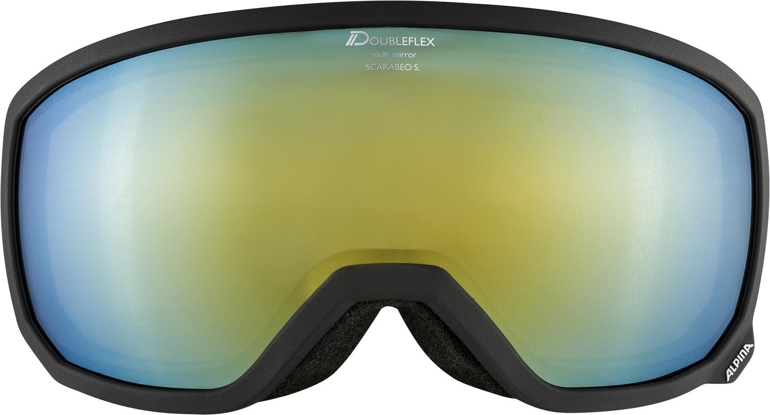 Очки горнолыжные Alpina 2020-21 Scarabeo S HM Black Matt/Gold sph.