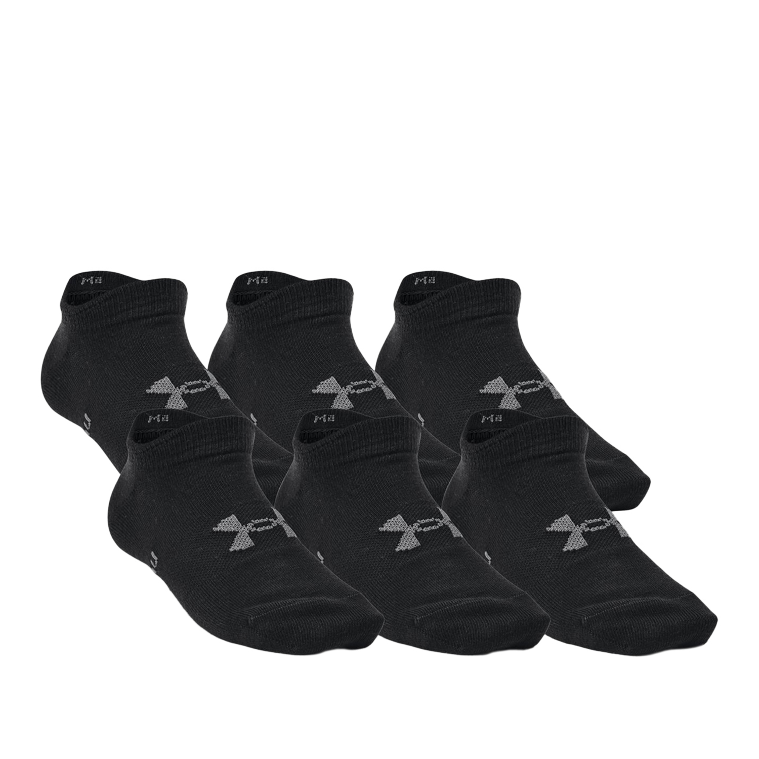 Носки Under Armour Yth Essential No Show 6 Pack Black