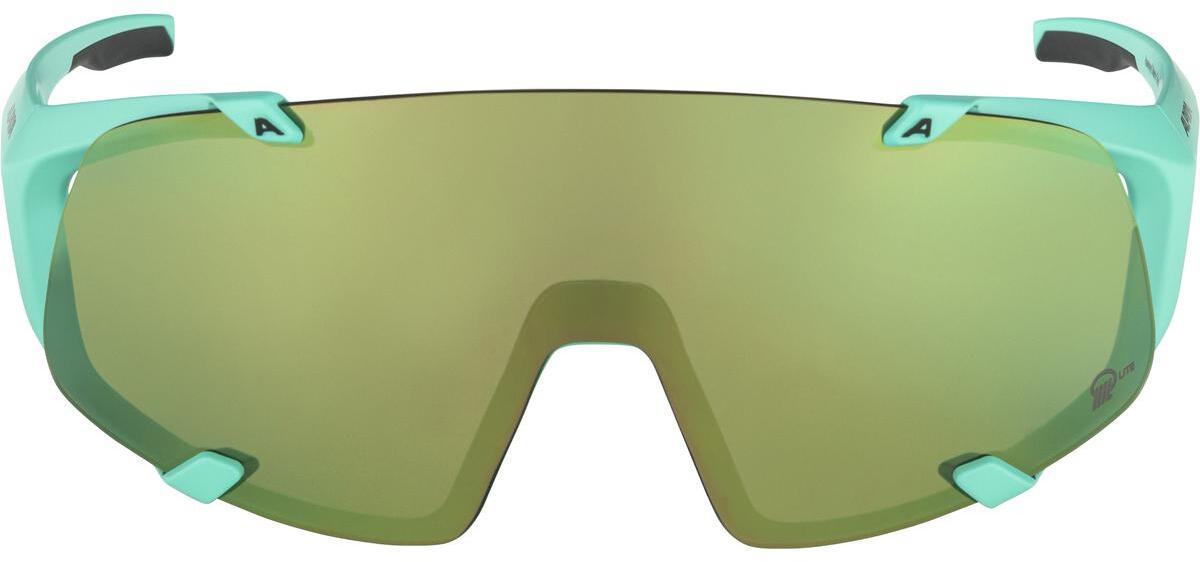 Очки солнцезащитные ALPINA Hawkeye S Q-Lite Turquoise Matt/Q-Lite, Green Mirror, Cat. 3, Hydrophobic, Fogstop