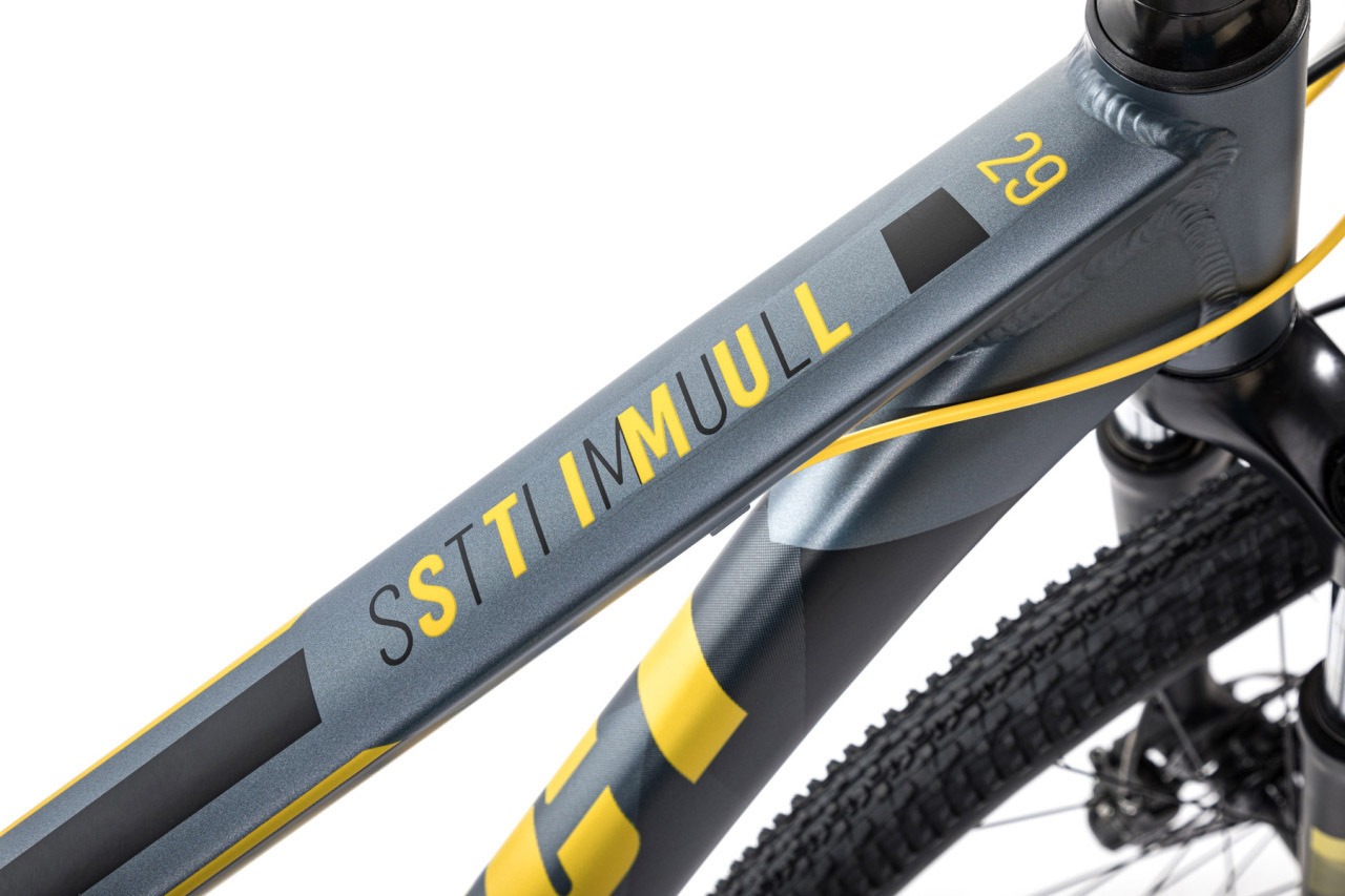 Велосипед Aspect Stimul 29 2021 серо-желтый