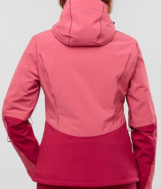 Куртка горнолыжная SALOMON Icecrystal jkt w Garnet Rose/Rio Red