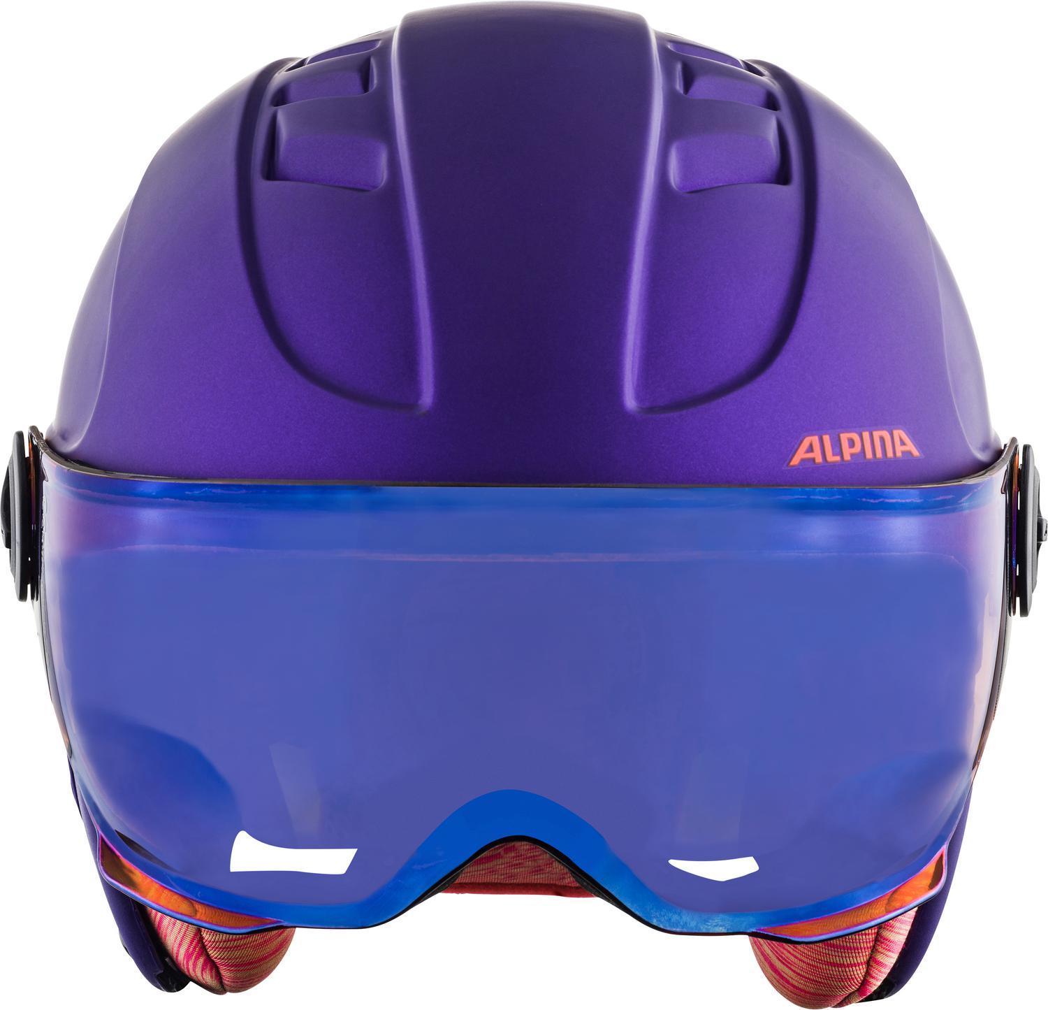 Шлем детский ALPINA Carat Le Visor HM Royal/Purple Matt