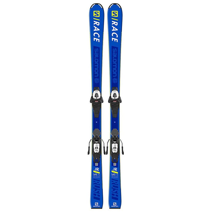 Горные лыжи с креплениями SALOMON 2020-21 E S/RACE RUSH Jr + L6 GW Black/White J2 80