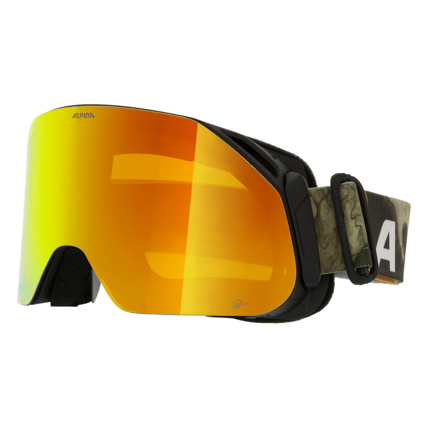 Очки горнолыжные ALPINA Blackcomb Q-Lite Michael Cina Black Matt/Q-Lite Orange S2