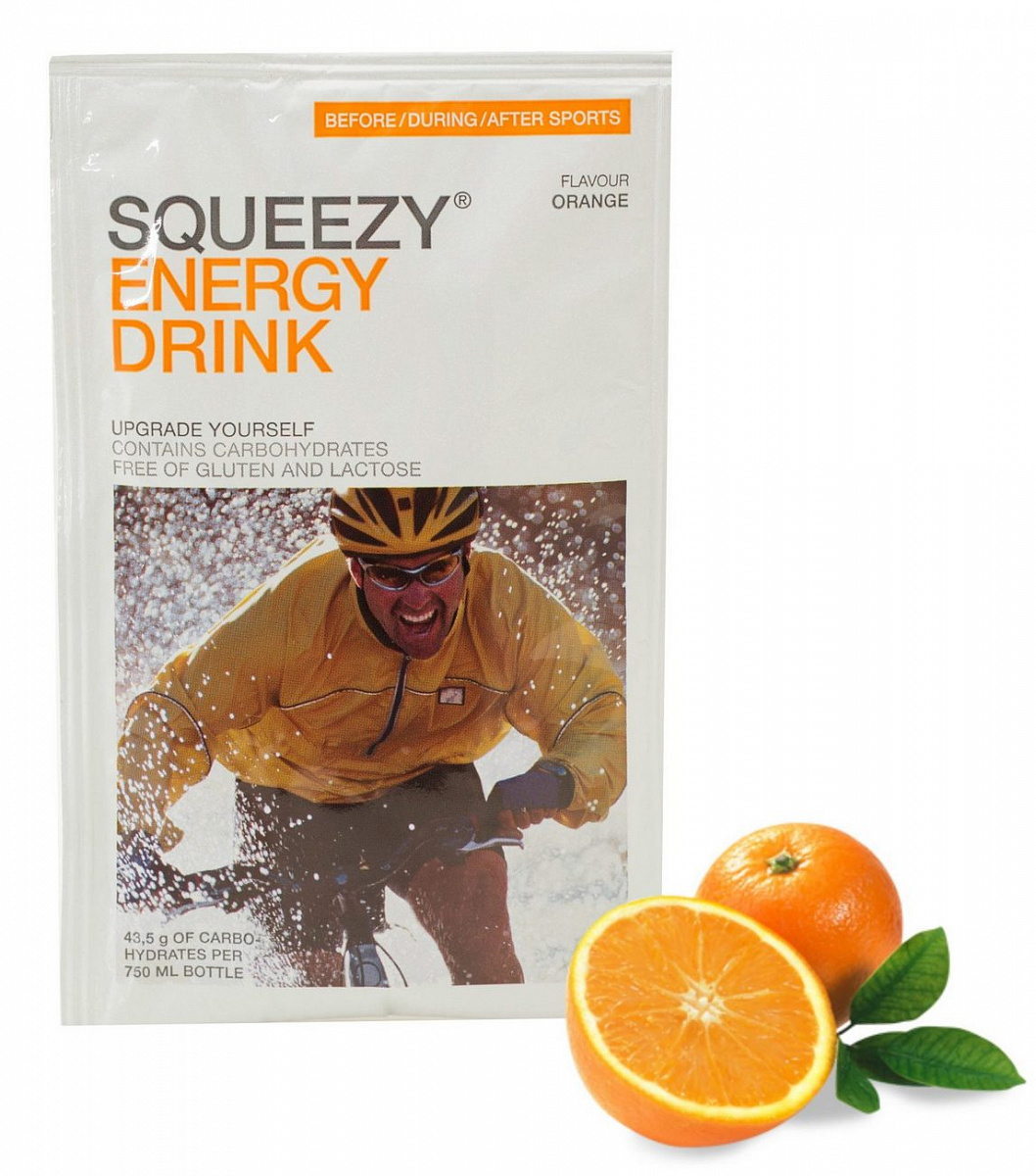Изотоник SQUEEZY Energy Drink, с электролитами, пакетик 50 г, апельсин
