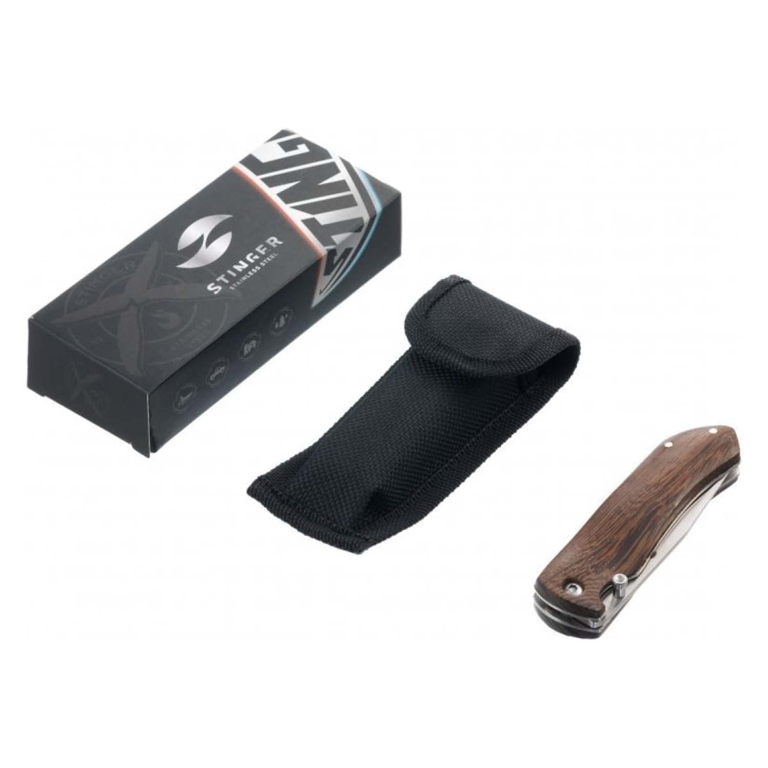 Нож Stinger Knives 77 мм рукоять древесина венге Коричневый – купить по ...
