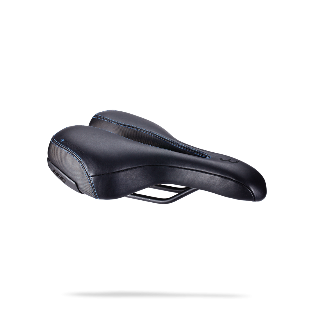 Седло Bbb Sportplus Active Leather Ergonomic Saddle Memory Foam Черный