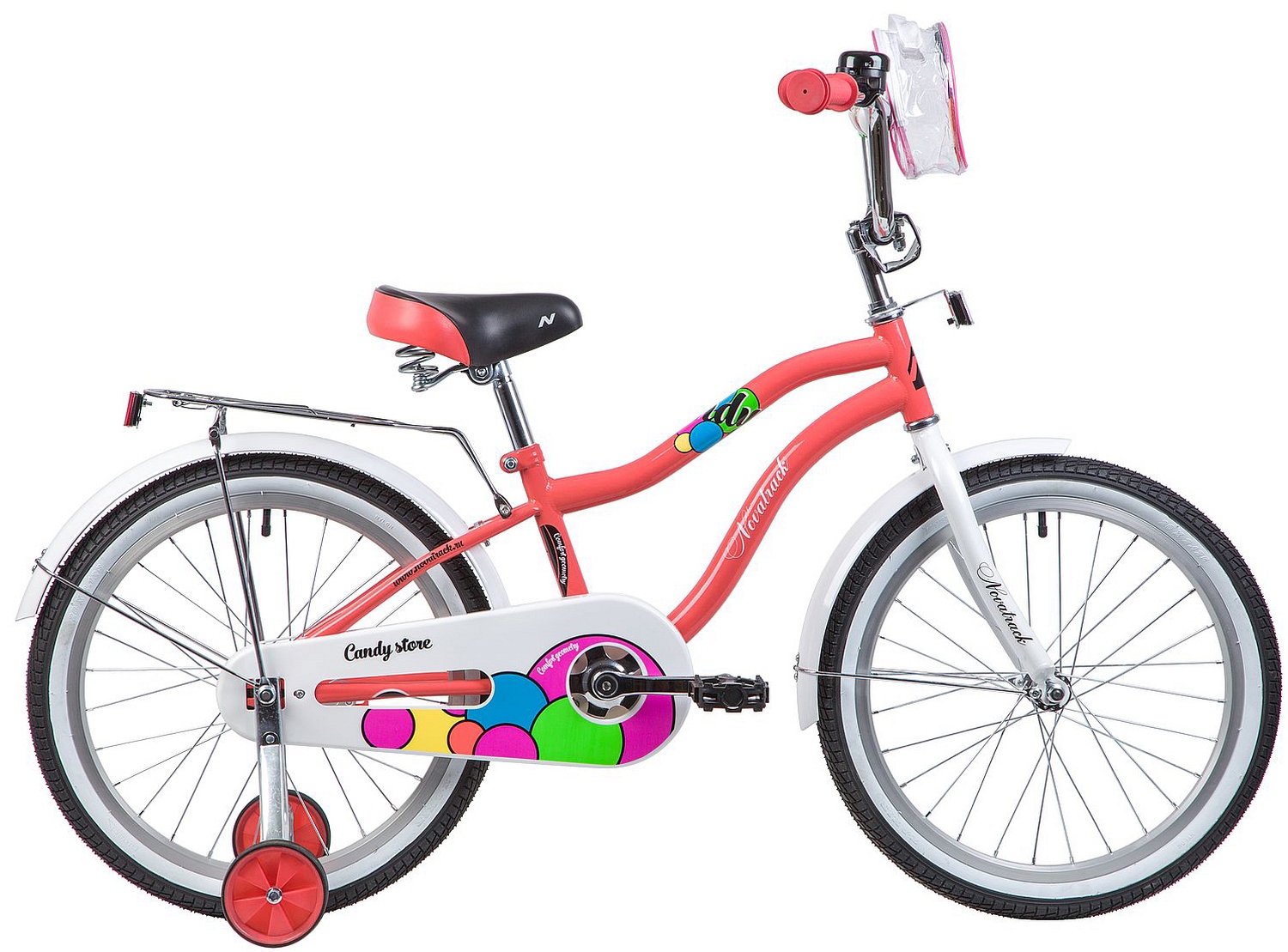 Велосипед Novatrack Candy 20 2021 коралловый