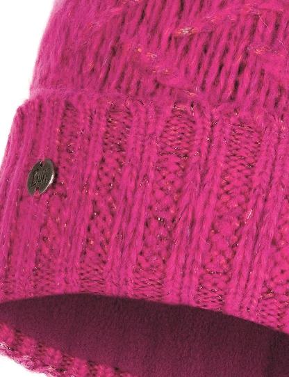 Шапка Buff KNITTED & POLAR HAT EBBA BRIGHT PINK