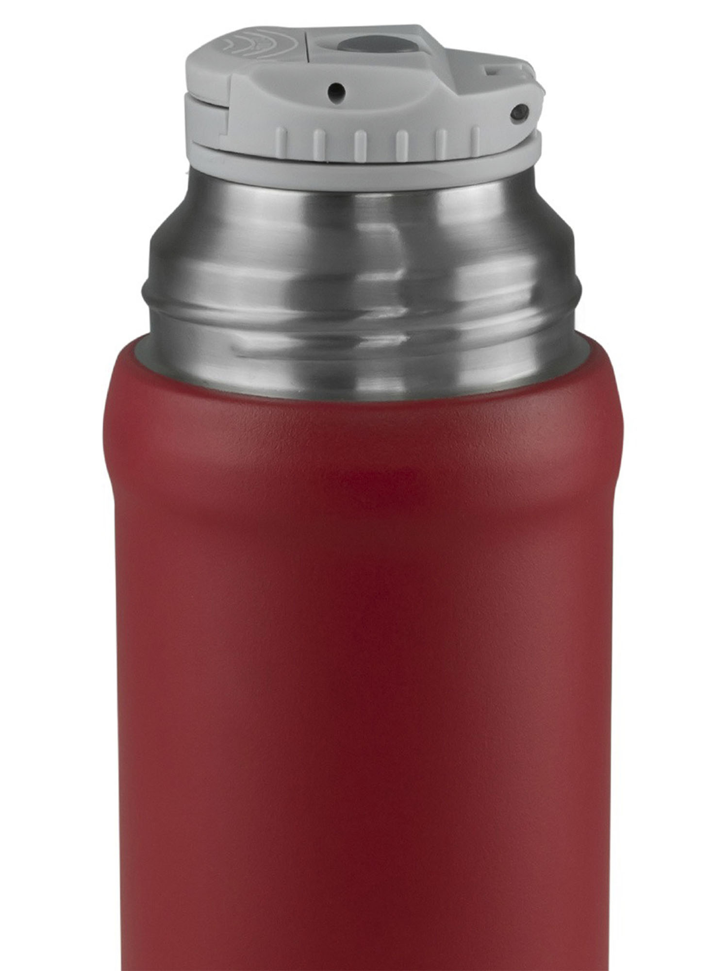 Термос Арктика классический для напитков с узким горлом и пробкой с кнопкой, объем 0,6 л Красный
