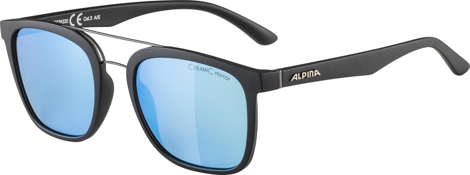 Очки солнцезащитные Alpina 2021-22 Caruma I Black Matt/Blue Mirror