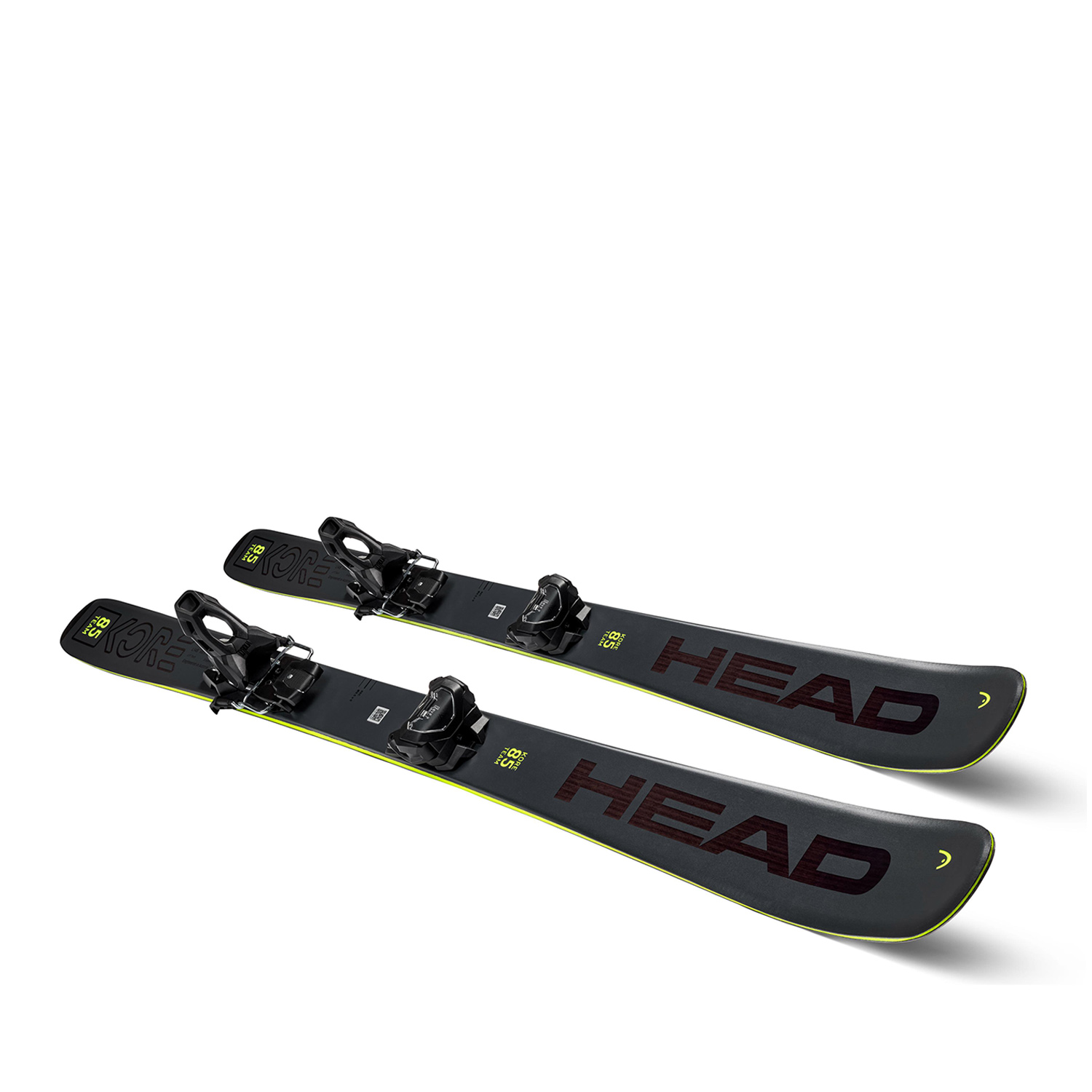 Горные лыжи с креплениями HEAD Kore Team SW+ATTACK 11 GW BR 95 [A] Anthracite-Neon Yellow