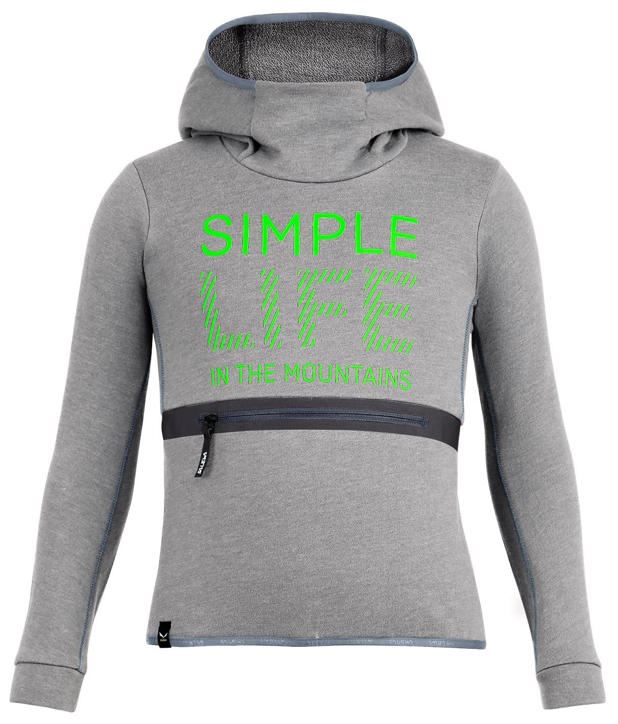 Толстовка Salewa Simple Life Dry Hoodie Grey Melange