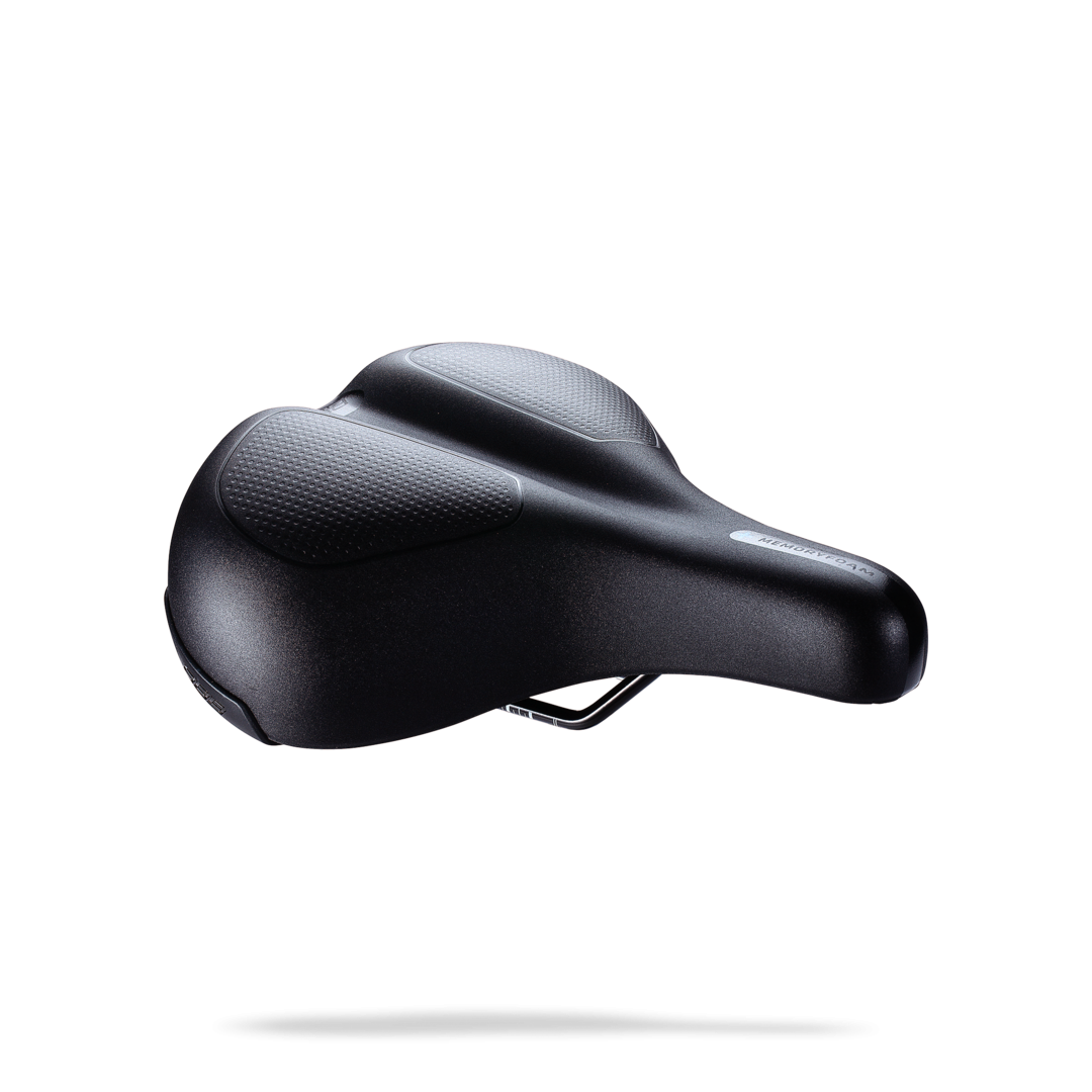 Седло Bbb Comfortplus Upright Saddle Memory Foam Steel Rail 230 Черный