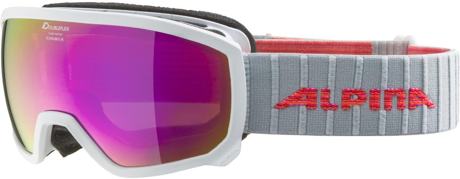 Очки горнолыжные Alpina 2020-21 Scarabeo Jr. HM White /Pink sph.
