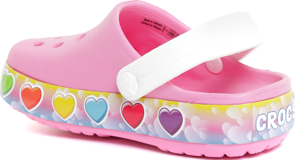 Сандалии детские Crocs FLUnicornLightsClog K Pink Lemonade - купить в КАНТе