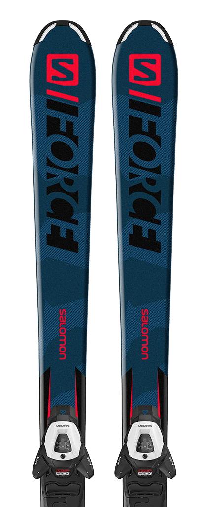 Горные лыжи с креплениями SALOMON 2020-21 E S/FORCE Jr M + L6 GW Black/White J2 80