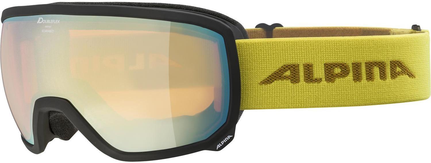 Очки горнолыжные Alpina 2020-21 Scarabeo HM Black/Curry/Gold sph.