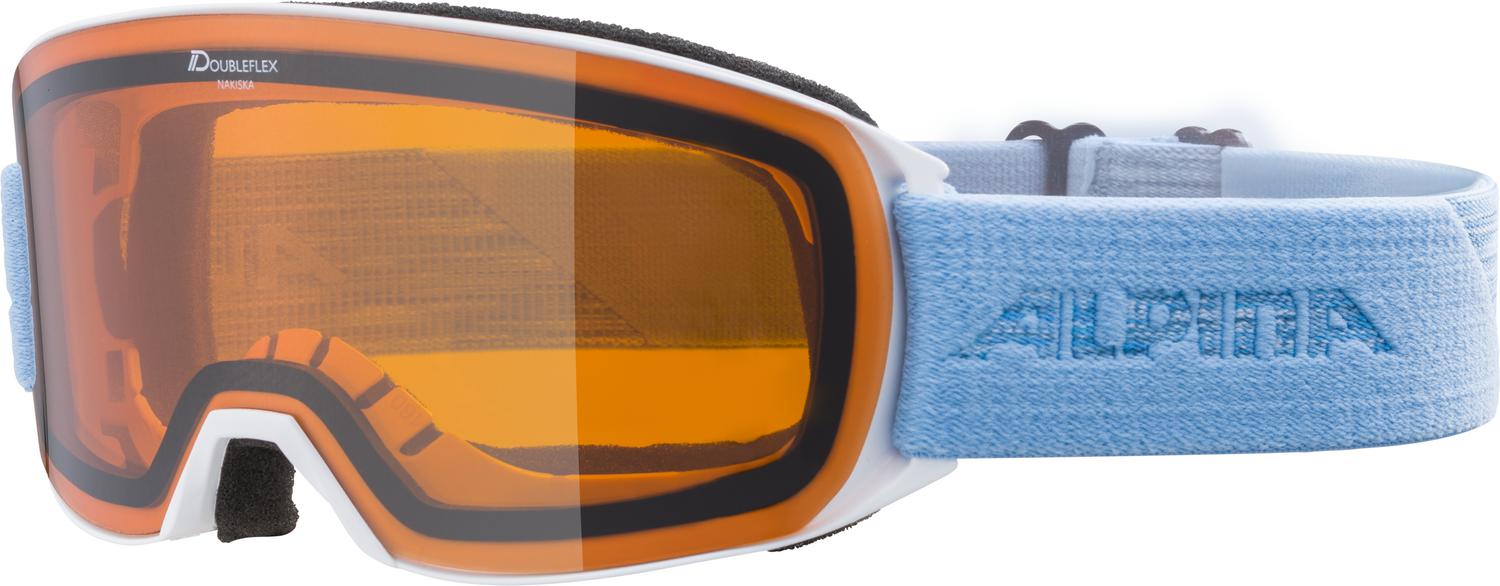 Очки горнолыжные Alpina 2020-21 NAKISKA white-skyblue DH