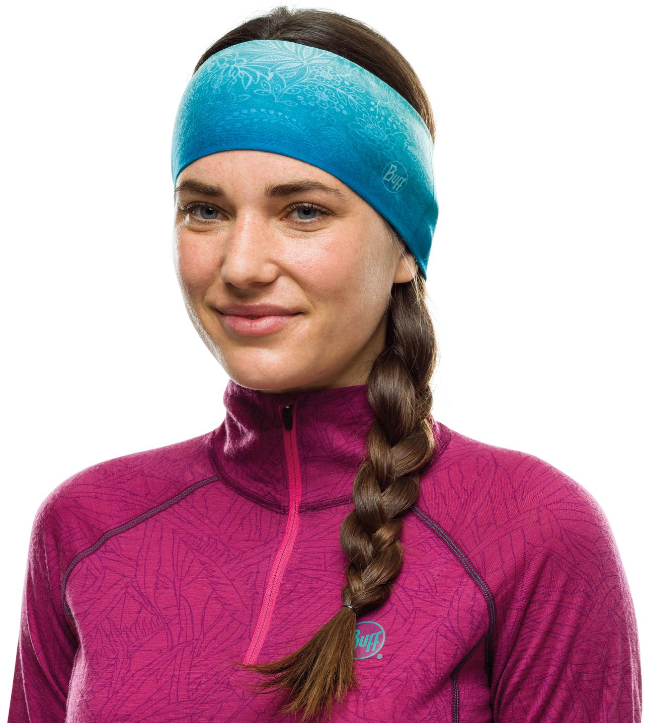 Повязка Buff Coolnet UV+ Headband Blossom Turquoise