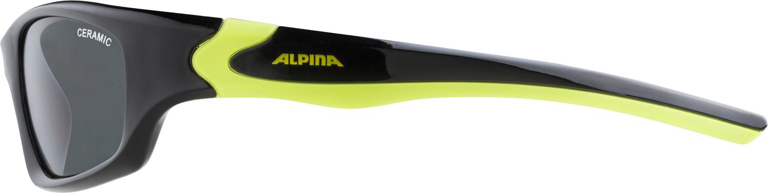 Очки солнцезащитные ALPINA Flexxy Teen Black-Neon Yellow Gloss/black Cat. 3