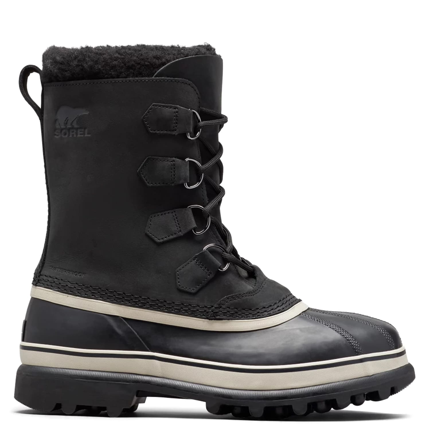 Ботинки мужские Sorel Caribou WP Black/Dark Stone – купить по цене