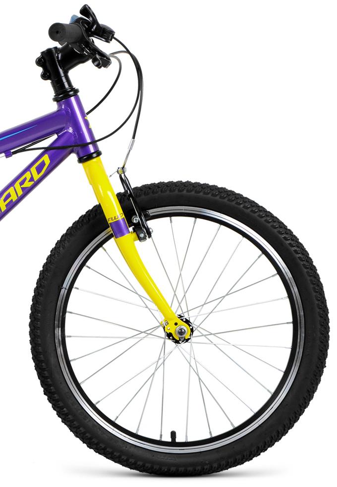 Велосипед Forward Rise 20 2.0 2019 Фиолетовый/Желтый