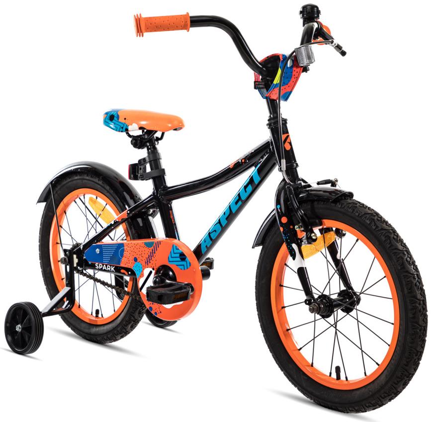 Велосипед Aspect Spark 16 2020 Черно-оранжевый