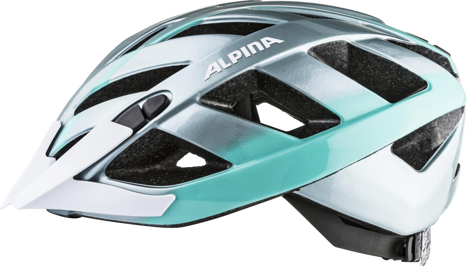 Велошлем Alpina 2021 Panoma 2.0 Steel Grey/Smaragd Gloss