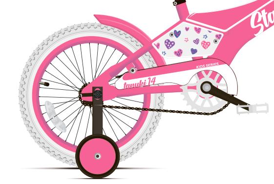 Велосипед Stark Tanuki 14 2020 розовый/белый