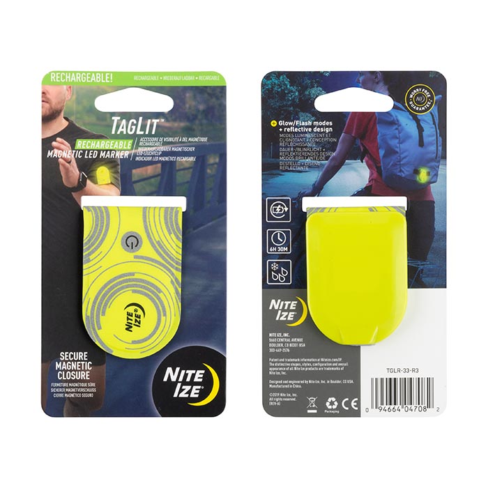 Светящийся маркер Nite Ize TagLit Rechargeable Magnetic LED Marker Неоновый Желтый