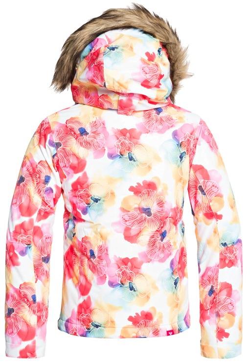 Куртка сноубордическая детская Roxy 2019-20 Jet Ski Girl Bright White Sunshine Flowers